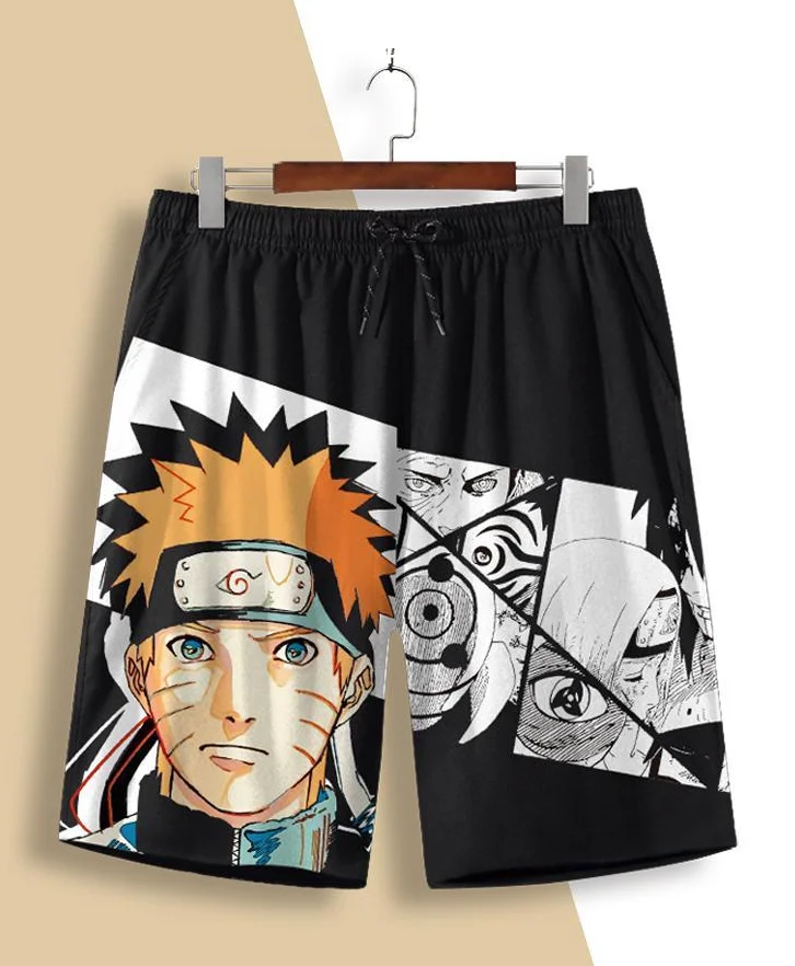 Pantalones cortos Naruto Kiki Kakashi (hombre) de verano, transpirables, de secado rápido, se pueden usar sobre pantalones de playa en el agua