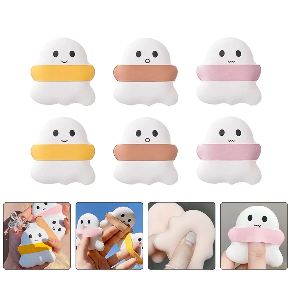 พัฟแต่งหน้า 6 ชิ้น ฟองน้ำสำหรับลงแป้งพัฟสำหรับรองพื้น คุชชั่นเมคอัพ