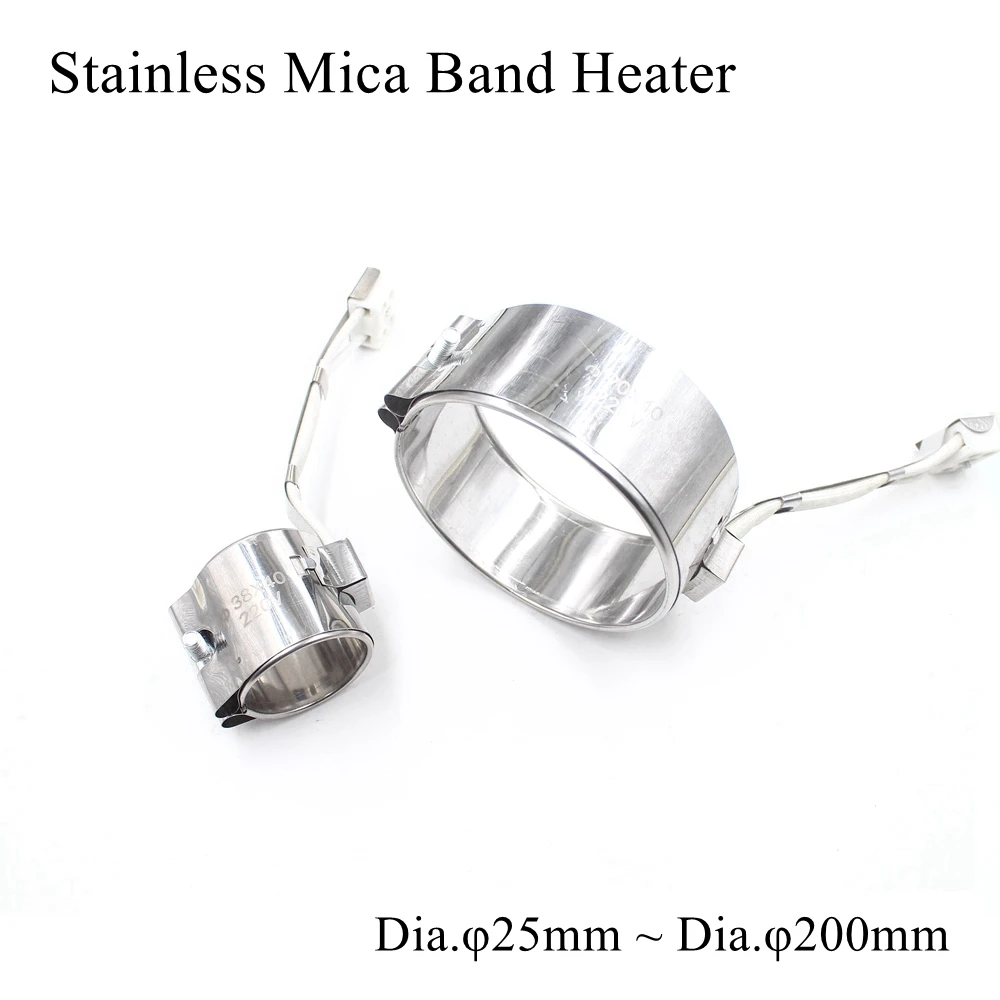 

Stainless Steel Mica Band Coil Heater 145mm 150mm 155mm 160mm 165mm 220V Hot Runner Electric Heating Plastic Extruder Injection