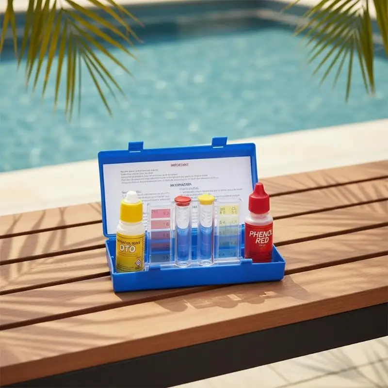 Benutzerfreundliches PH-Chlor-Testgerät für Schwimmbäder, 1 Set Wasserqualitäts-Testkit für Innen- und Außenpools sowie Spa-Wartung – Detail 2