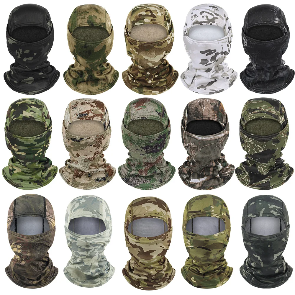 Tactical camouflage Beanies cap Sports scarf Caps Balaclava Riding Windproof sunscreen Outdoor Hiking Full Cover Head mask