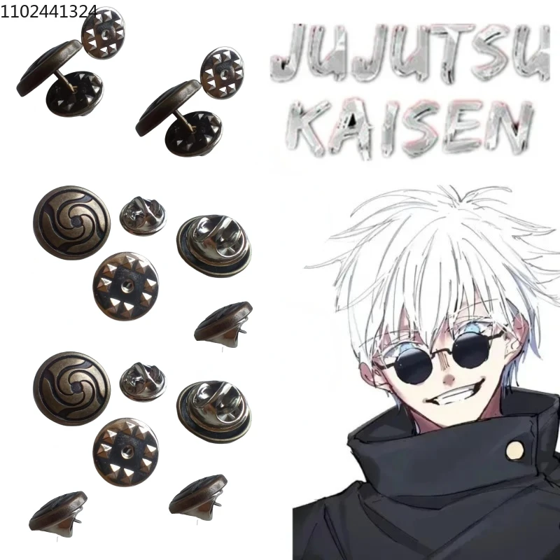 Anime Jujutsu Kaisen Gojou Satoru Nobara Kugisaki Itadori Fushiguro Megumi Ryoumen Sukuna Cosplay Alloy Buttons Costumes Badge