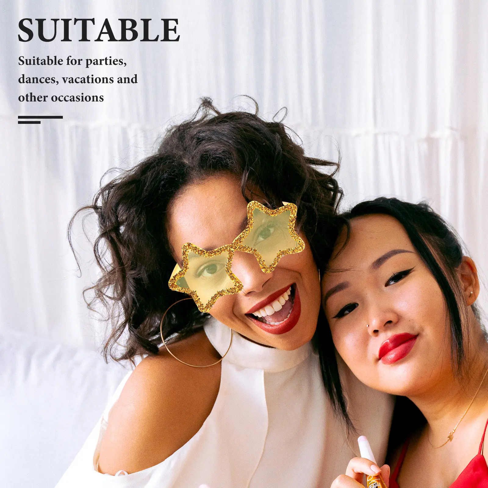 Star-Shaped Sunglasses for Party, Halloween, Disco, Festival & Birthday – Fun Five-Pointed Design