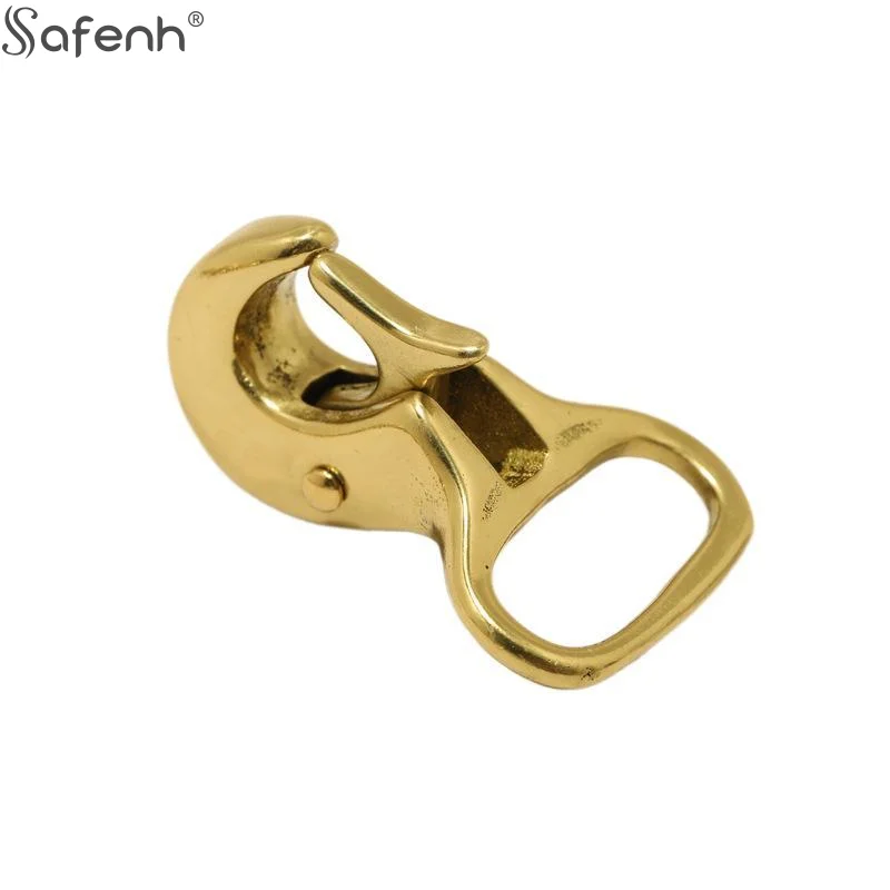 Solid Brass Snap Hook Trigger Clip Clasp Eagle Mouth Shape Fixed Eye For Leather Craft Bag Strap Belt Webbing Rope Leashes