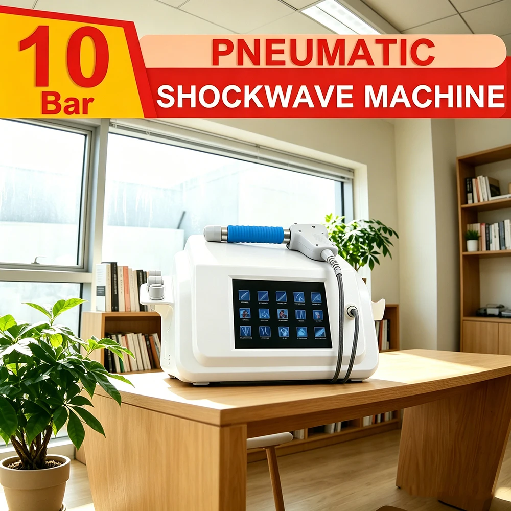 10Bar Pneumatic Shockwave Therapy Machine For ED Treatment And Arthralgia Relief Muscle Stiffness Professional Shock Wave