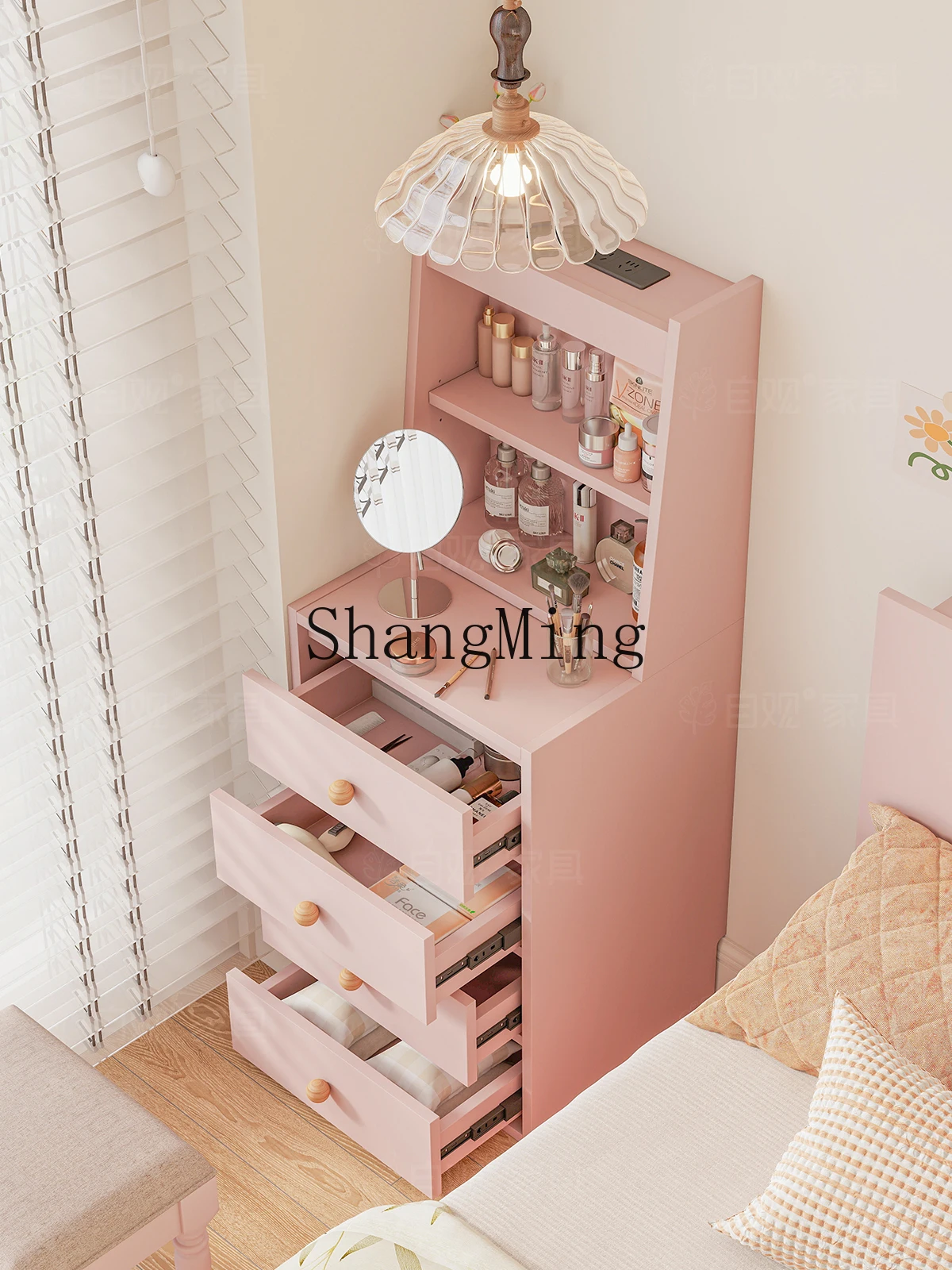 CL integrated bedroom 45cm narrow dresser dopamine extended desktop bedside table