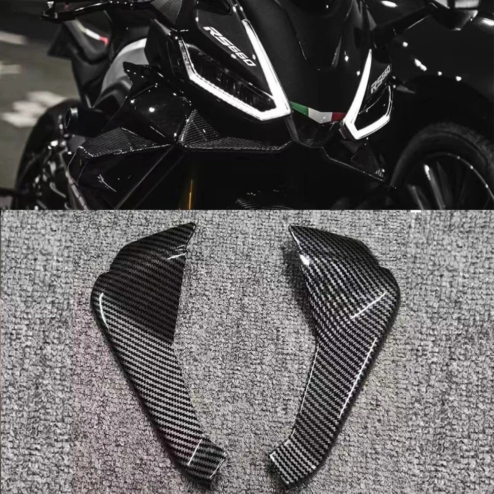 

RS660 Motorcycle Accessories Front Lip Wind Wing Cover Cone Aerodynamics Fairing Winglets For Aprilia RS 660 2020 2021 2022 2023