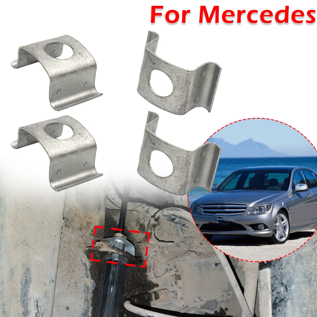 

Car Brake Hose Line Fixing Securing Clips Bracket Retaining Rivets Spring Repair kit For Mercedes SLK SL-Class A-Class M-Class