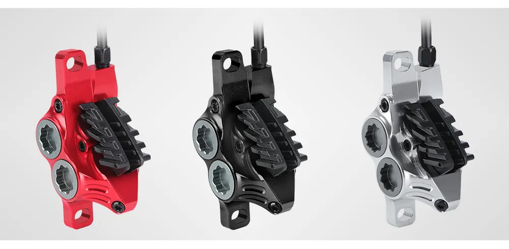 Mountain bike oil disc brake CNC high-end device front and rear split four-piston oil brake