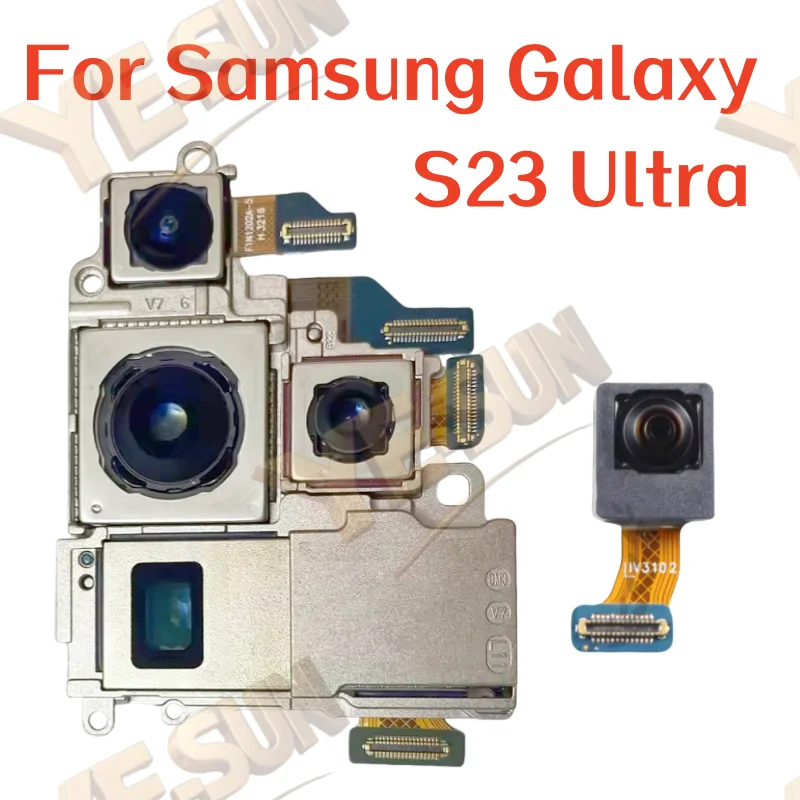 Camera Set For Samsung Galaxy S23 Ultra SM-S918U/U1 SM-S918B/DS Front Camera+Telephoto+Wide +Main Camera Repair Replace Parts