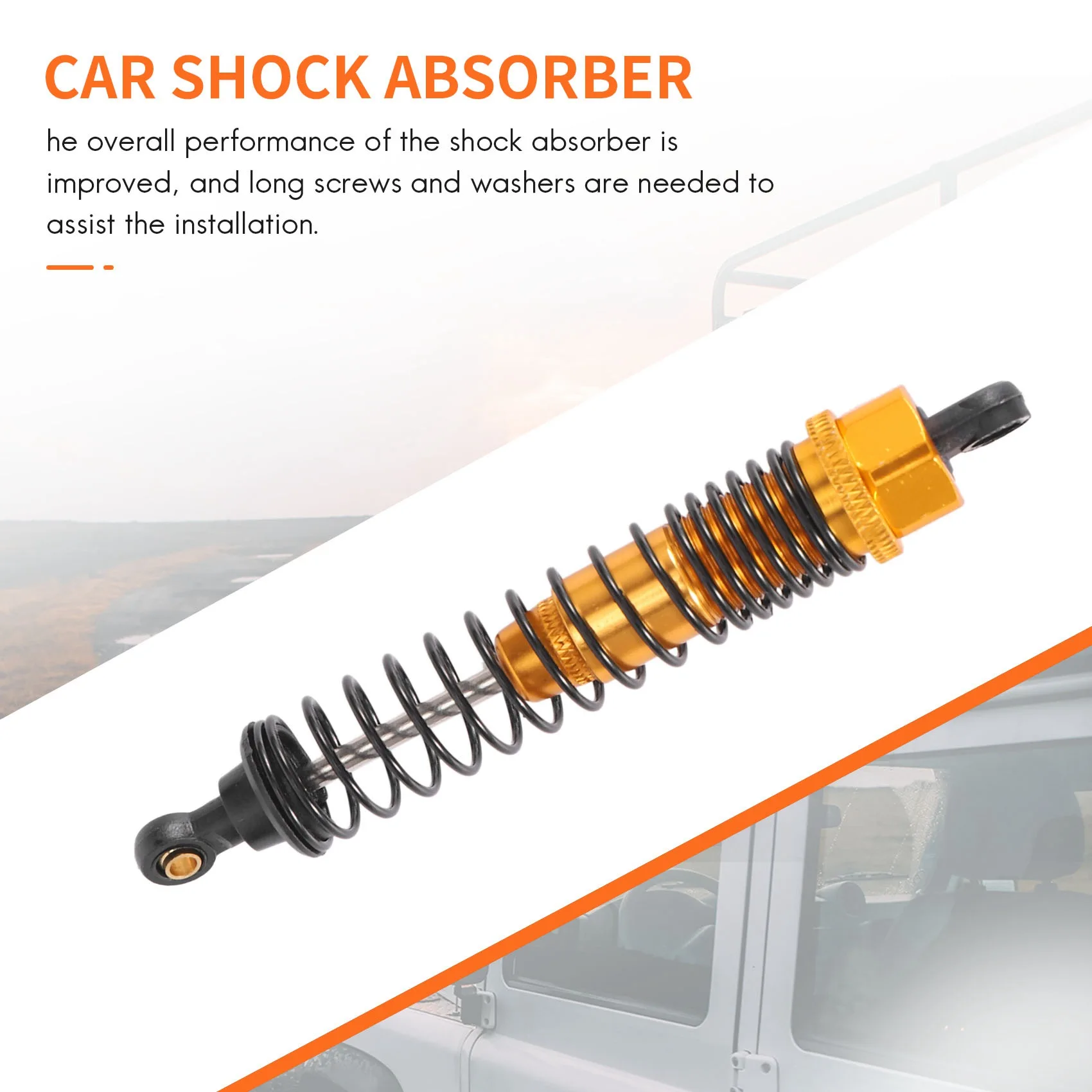 

4PCS Shock Absorber 108Mm Aluminum Alloy,Front Rear Assembled Spring Damper Suspension For 1/10 HSP RC Cars