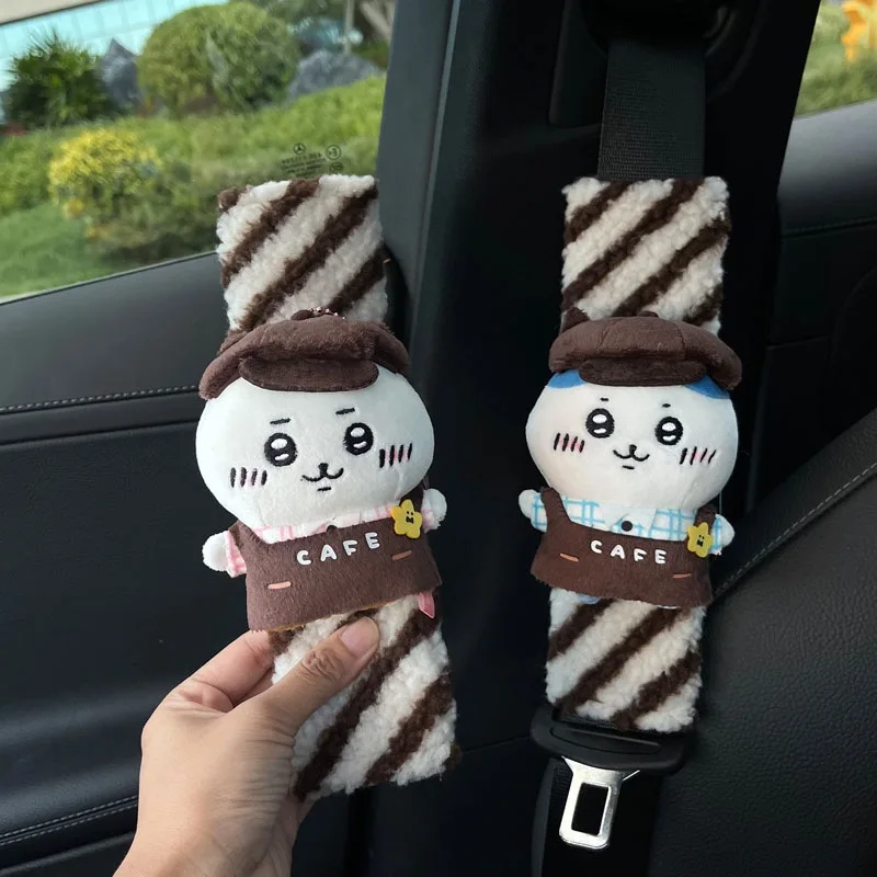 Chiikawa Car Seat Belt Shoulder Cover Usagi Doll Car Belt Shoulder Cover Anti Wear Clothing Four Seasons Pass Shoulder Cover
