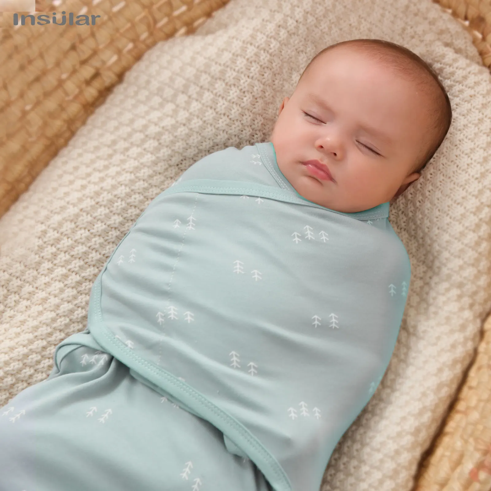 Baby 100% cotton Newborn Swaddle Up Envelope Cocoon Wrap Swaddle Soft Anti Startle Jump Sleep Blanket Baby Blankets Three-piece