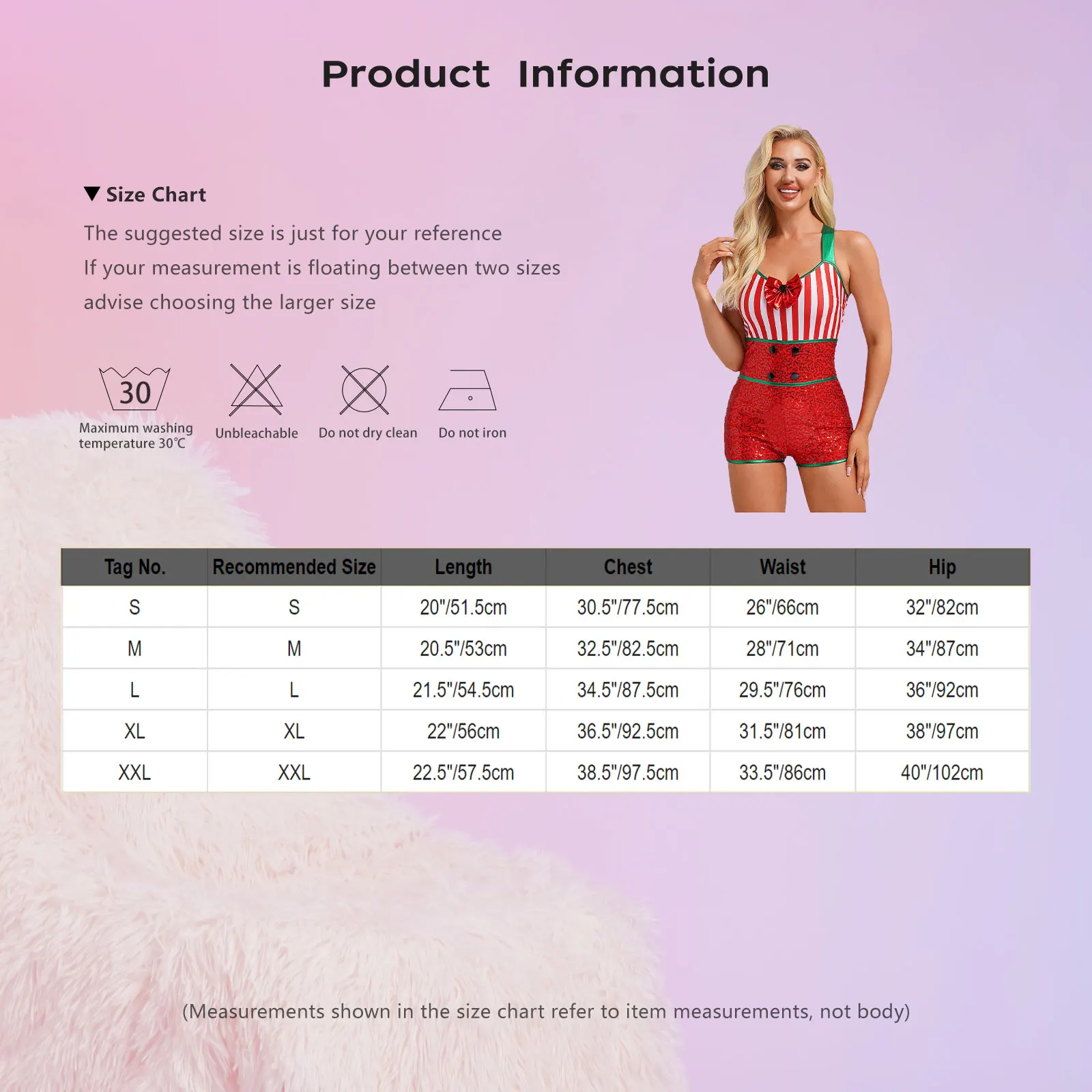 Kostum Tari Natal Wanita Bodysuit Candy Cane Leotard Santa Claus Bergaris Payet Jumpsuit Pesta Natal Tahun Baru Pertunjukan