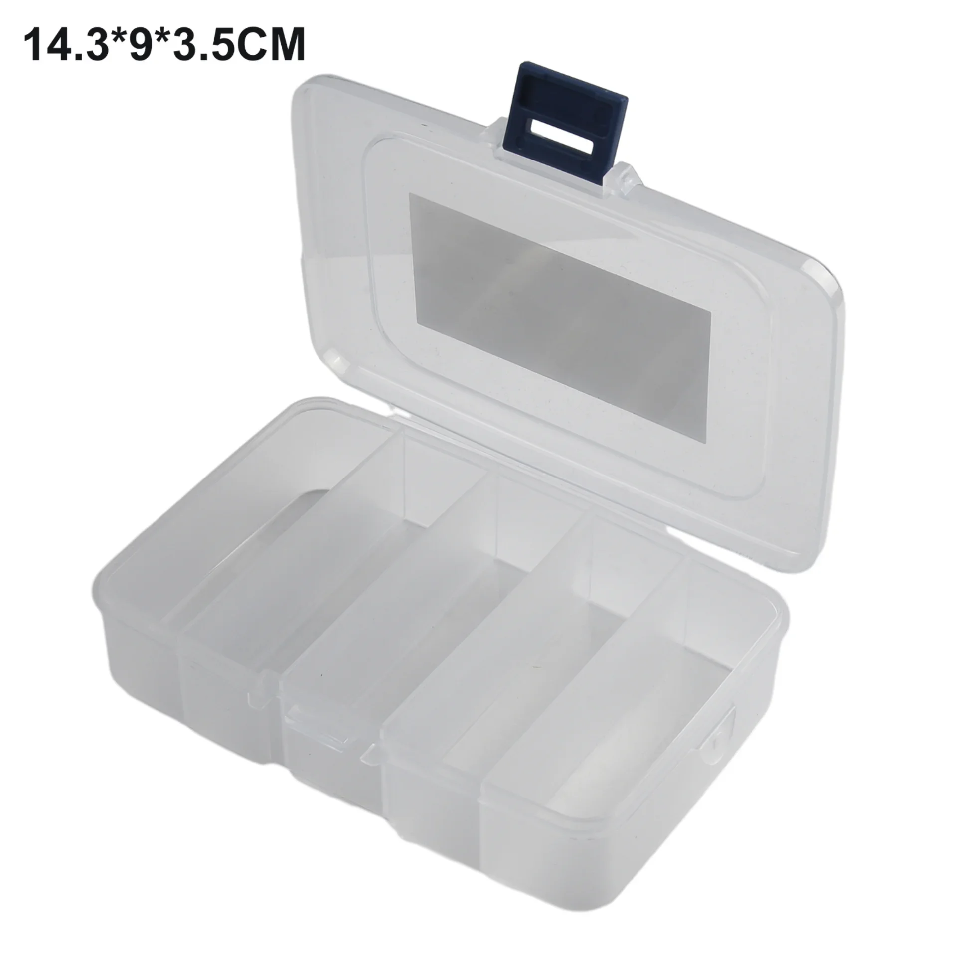 1PCS New Screws Box Case Pouch Transparent Fixed Plastic Small Part Hardware Container Tool Screws Translucent 14.3*9*3.5 Cm