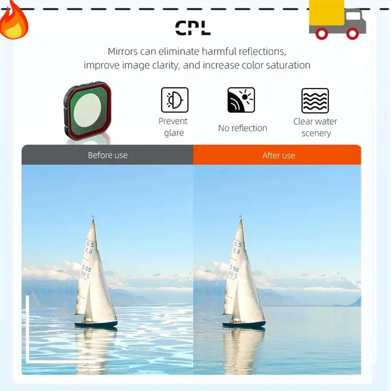 

4PCS Lens Filter CPL ND8/16/32 Filter Kit For Insta360 Ace Pro2 Action Camera ND Dimming CPL Polarizer Accessory