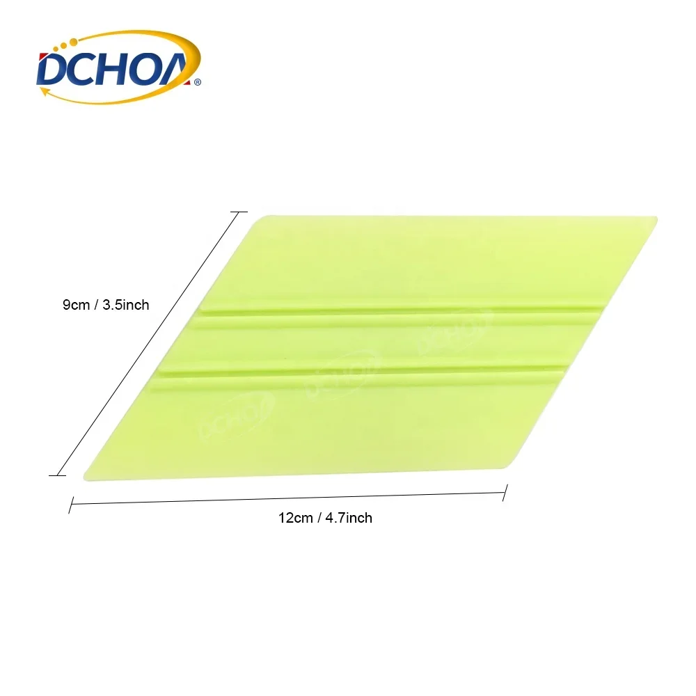 DCHOA Soft Squeegee Green Yellow for PPF Paint Protection Film Installation Car Wrapping Window Tint Vinyl Application Tool