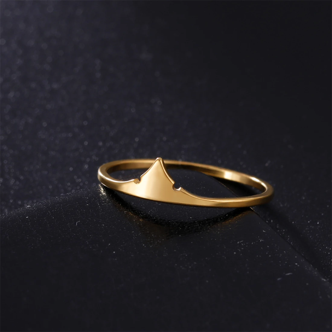 EUEAVAN Minimalist Crown Rings For Women Stainless Steel Fashion Classic Couple Ring 2024 New Wedding Party Jewelry Gift