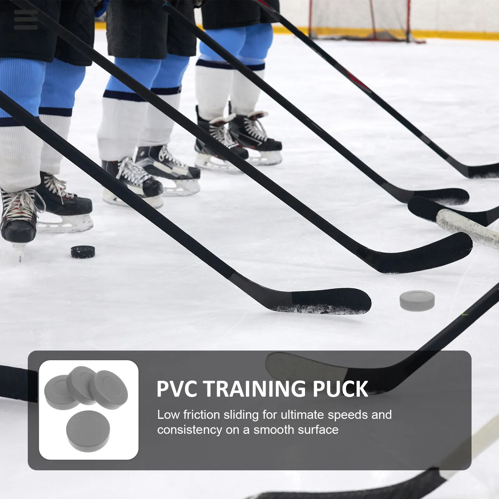 4Pcs Ice Hockey Puck PVC Hockey Training Puck for Indoor Outdoor Use Perfect Pastime Activity Children Adults Speed Consistency