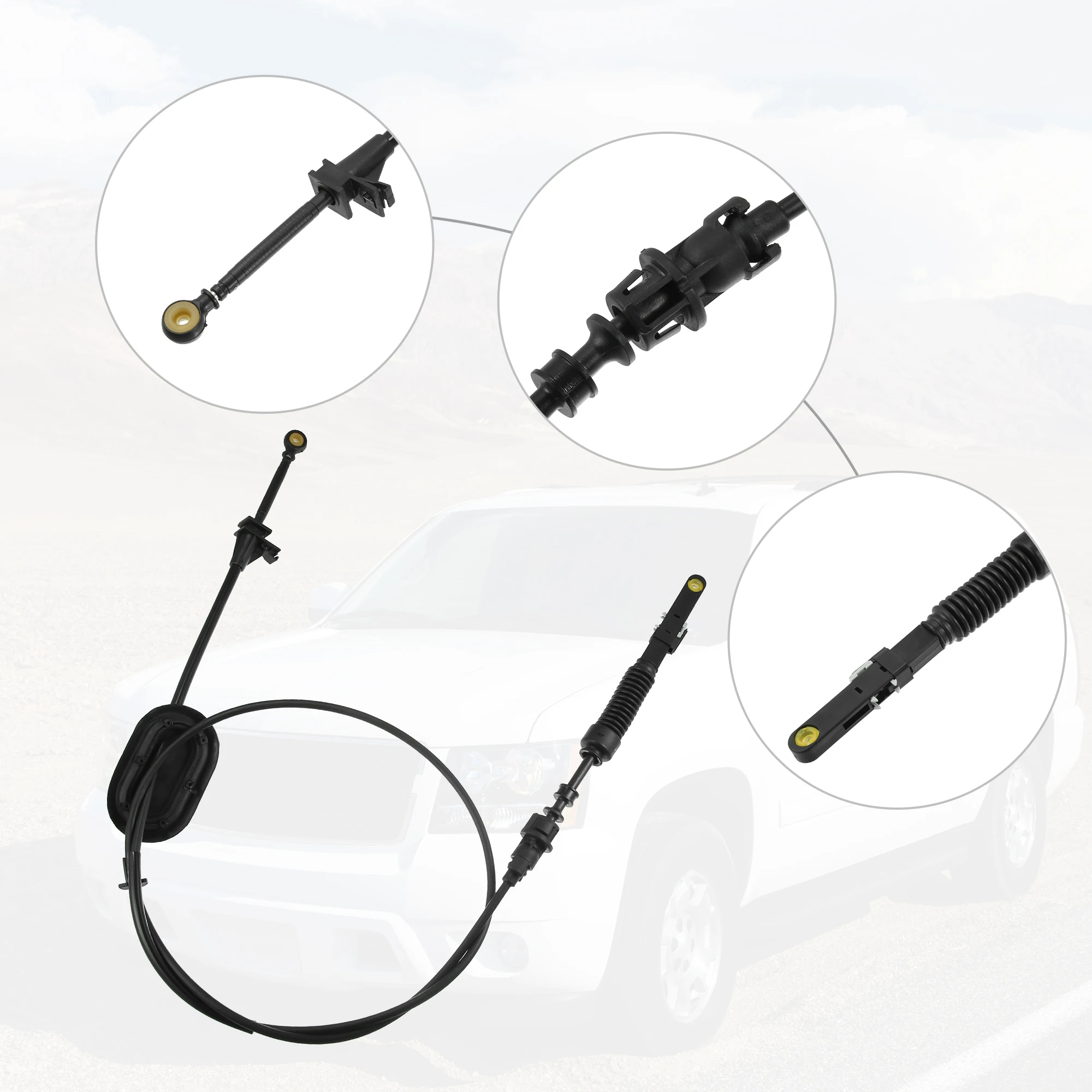 Motoforti Transmission Shifter Shift Selector Cable Fit for Chevy for GMC - Pack of 1 Black