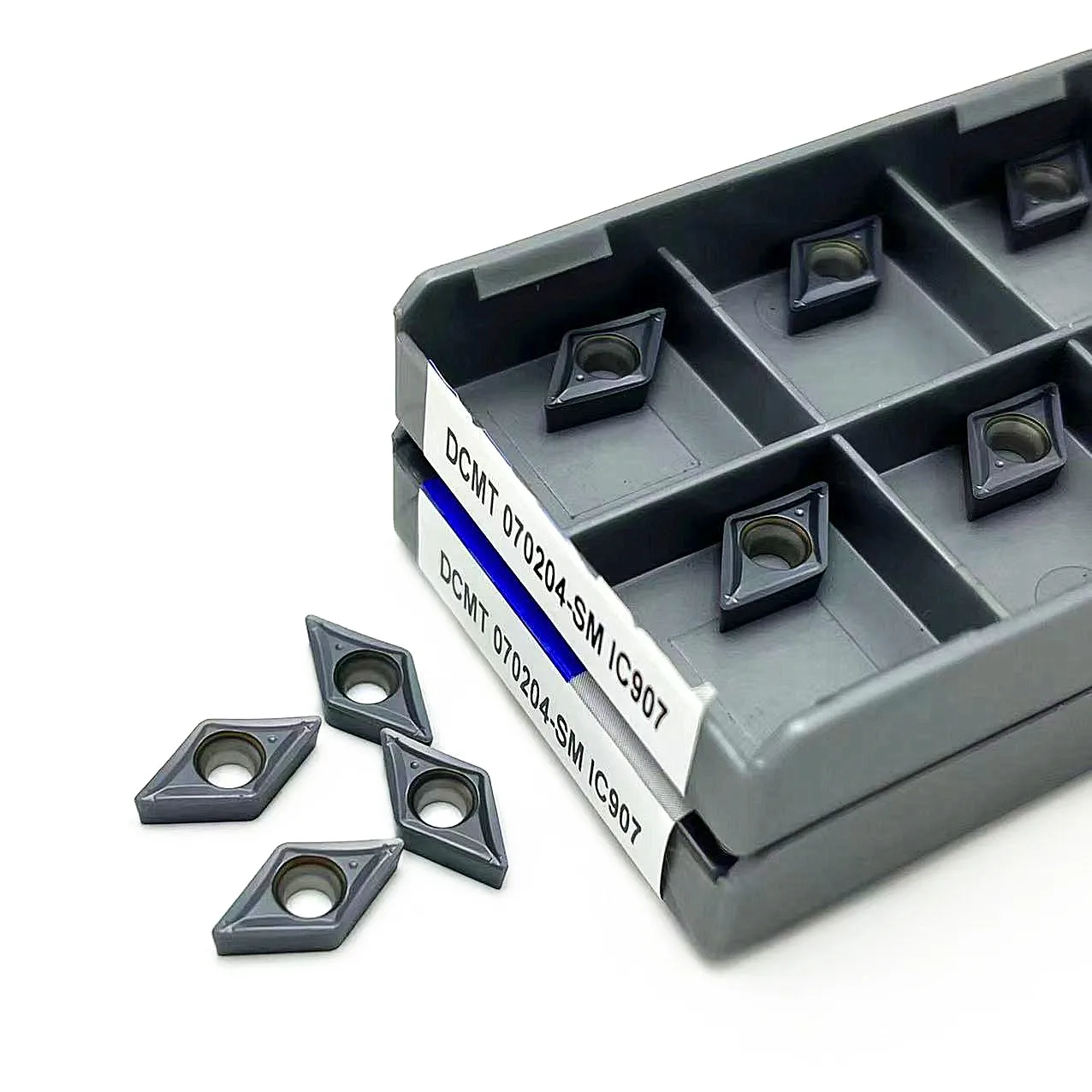 10PCS DCMT070204 SM IC907 DCMT070204 SM IC908 Internal Turning Tool Carbide Insert Cutting tool CNC lathe tool turning insert