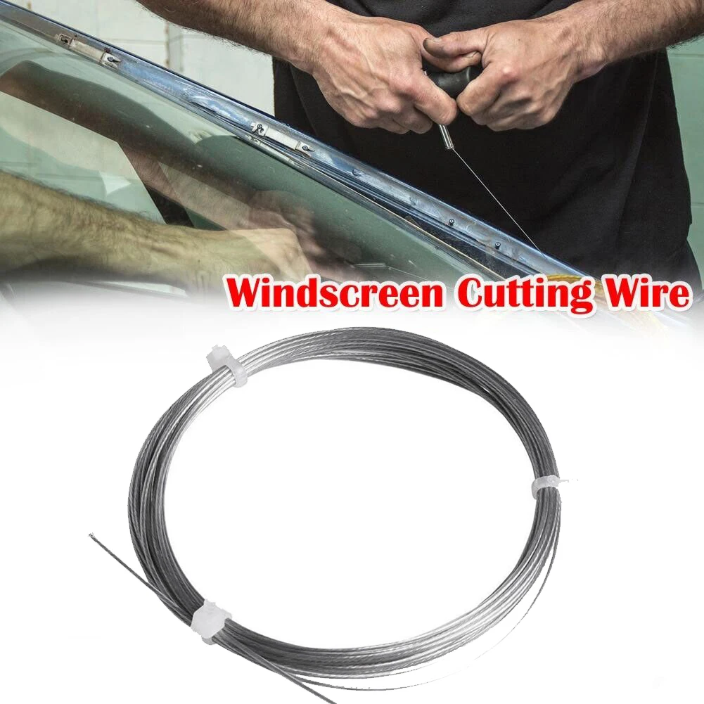 20M Car Windshield Glass Removal Install Steel Wire Rope Glass Remover Tool Silver Car Accessories Tools