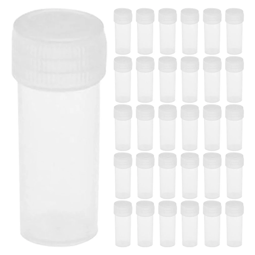 

100 Pcs Bottled Powder Container Bottles with Cap Test Tube Sample Travel Empty Pp Sampling Storage Small