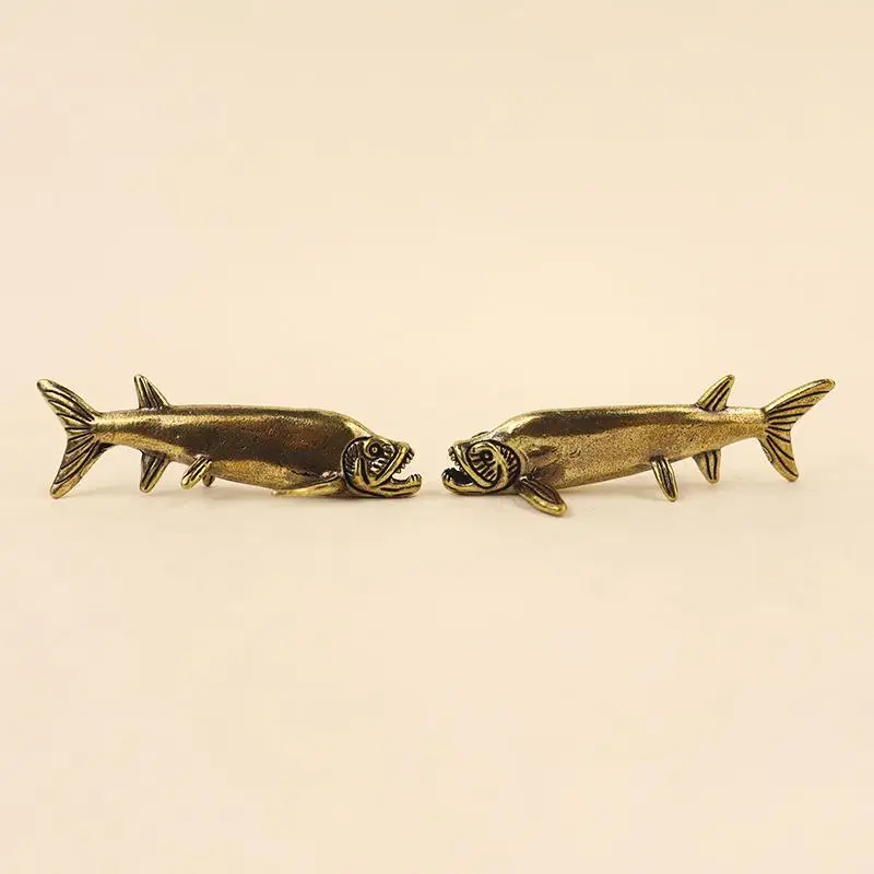Messing-Fisch-Tierfiguren, Miniaturen, Tischdekoration, Heimdekoration, Handwerkszubehör, Vintage-Statue, Sammlerstück, Geschenk – Detail 5