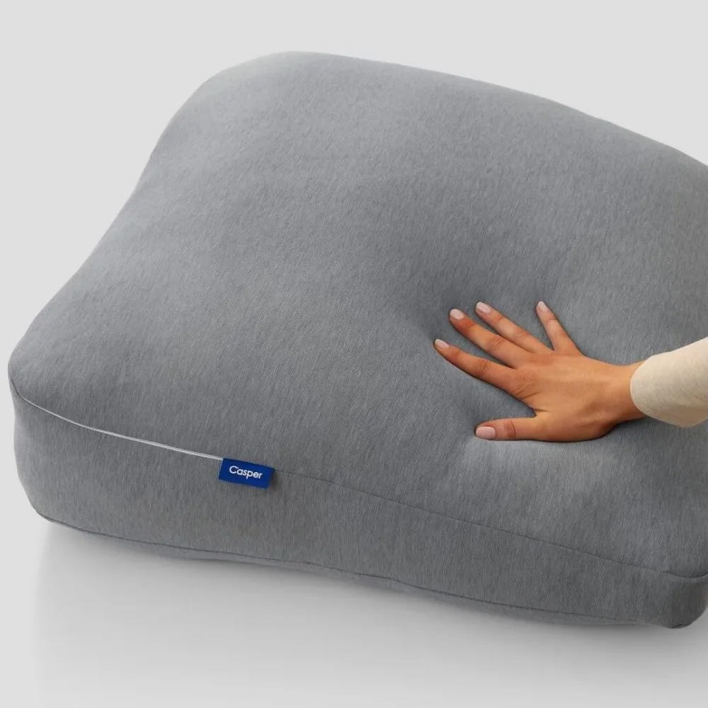 وسادة دعم مريحة للنوم باللون الرمادي، مقاس قياسي
