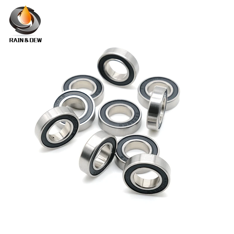 10Pcs S6800-2RS  10x19x5mm Stainless Steel Ball Bearing  6800RS  Ball Bearing Anti Rust  Bicycle  Bearing