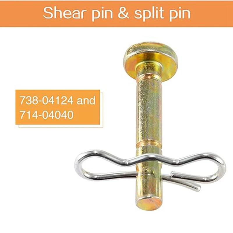 Shear Pin Kit Metal Replacement Shear Pin Kit For MTD Snow Blower Kit 738-04124 And 714-04040