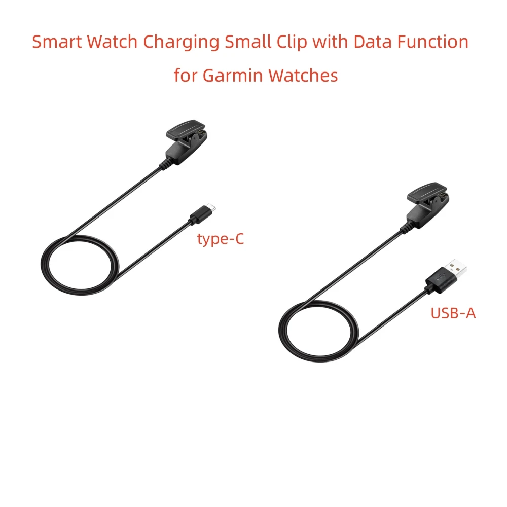 ​TPE Soft Line Smart Watch Charging Small Clip with Data Function for Garmin Watches