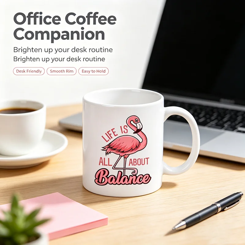 Inspirational Flamingo Ceramic Mug - 