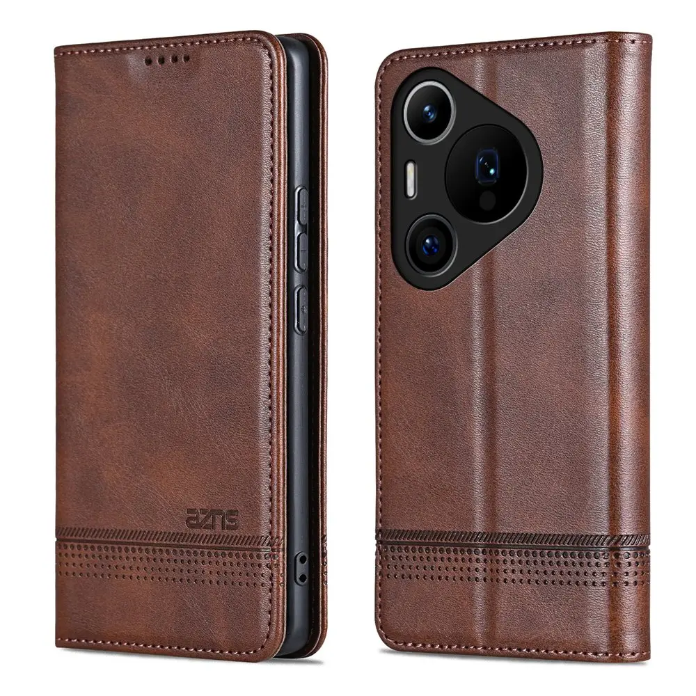 Magnetic Flip Case for Huawei Pura 70 Pro Plus Case Leather Shockproof Wallet Case for Huawei Pura 70 Ultra P60 Art 70 Pro Cover