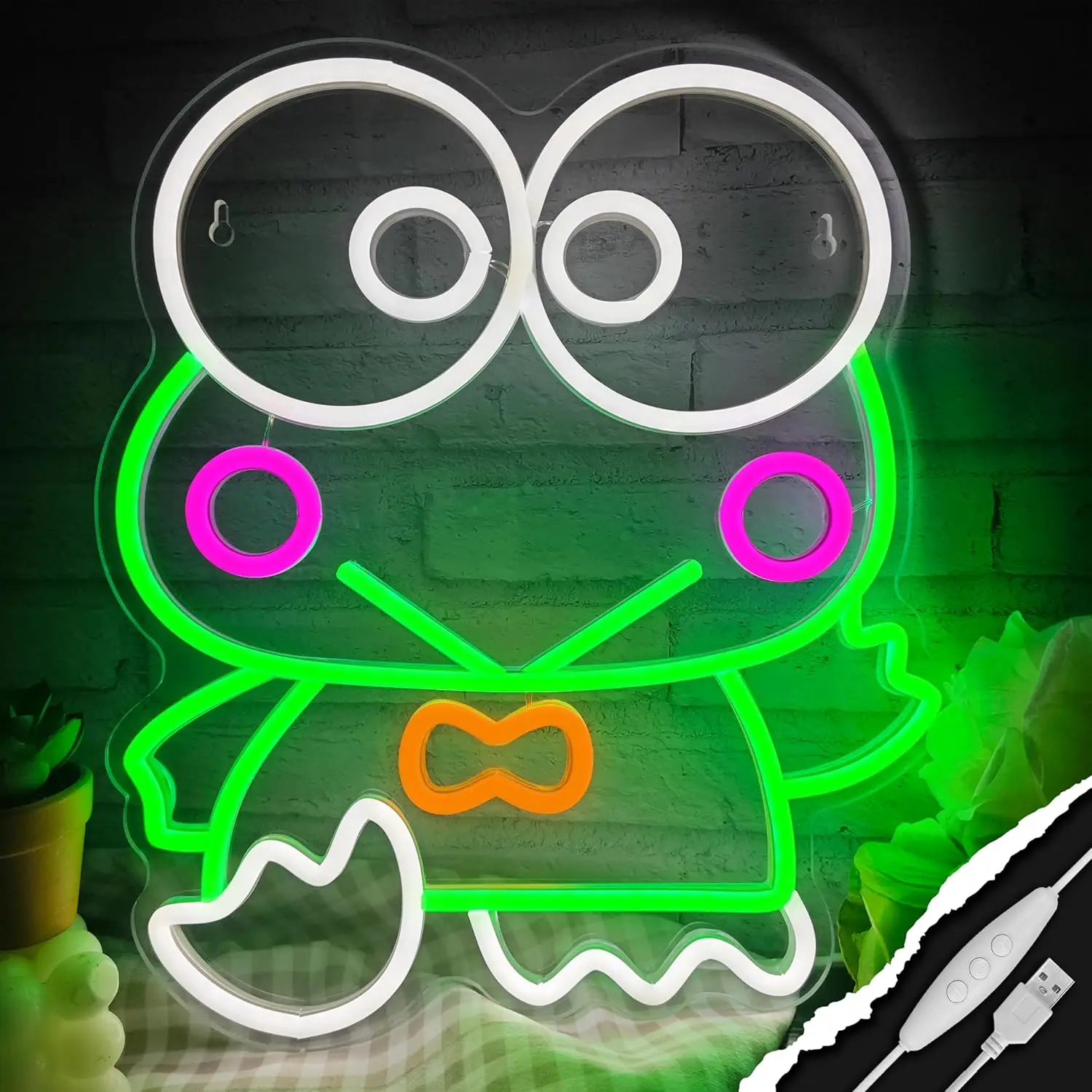 

Frog Neon Signs LED Neon Light Sign Light Up Neon Signs Wall Decor for Kids Room Party Birthday Holiday Gift Girls Boys Teens