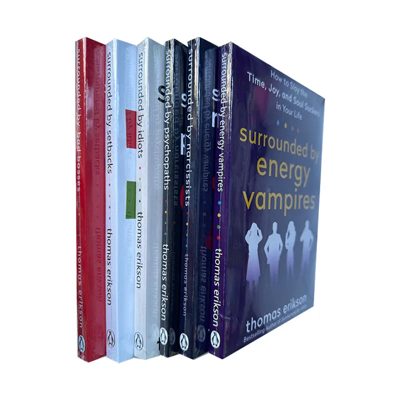 6 книг/набор Томаса Эрксиона, окруженных идиотами, о психопате, от роста, от плохих боссах, от нарциссов, о окружении вампиров