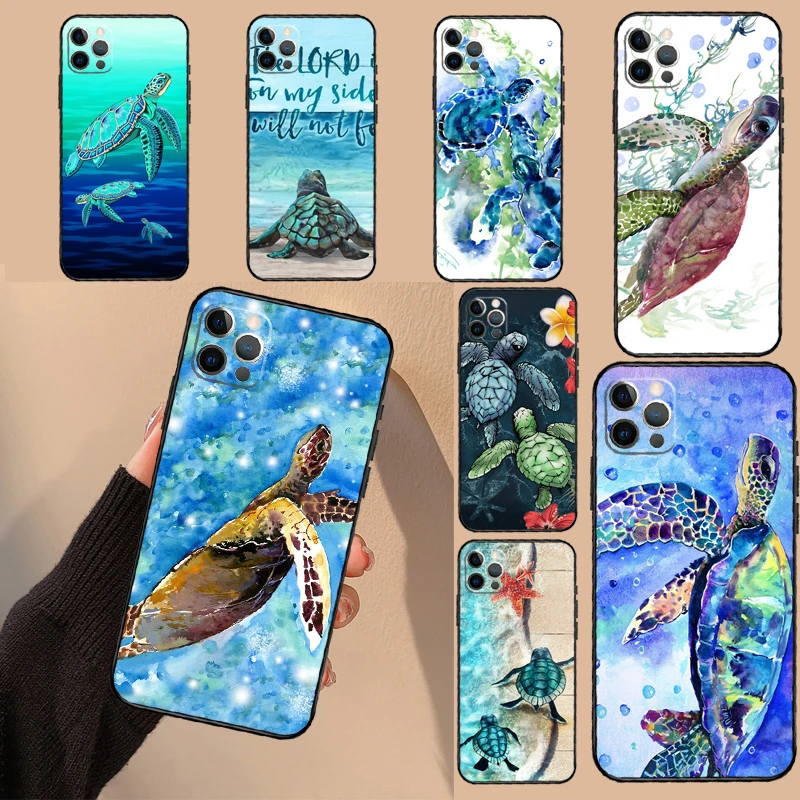 Sea Turtle Turquoise Oceanlife Soft Case For Samsung Galaxy S24 Ultra S21 S22 S23 S25 S26 Plus S20 FE S10 S25 FE Phone Cover