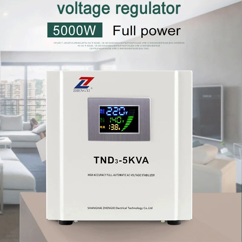 Voltage Stabilizer TND5 5KVA, Highly Accurate Single Phase 220V AC,Normal Type 5KW Intelligence Automatic,Home, Factory