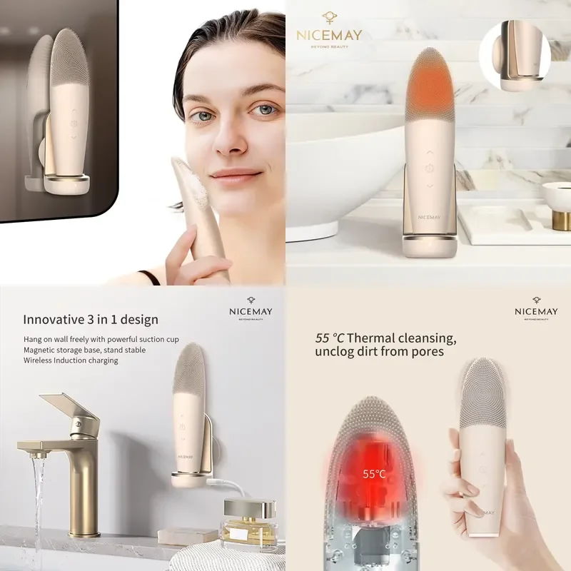 

Waterproof Brosse Nettoyante Gesichtsburste Facial Cleansing Brush Electric Brush Facial Pore Silicone Face Cleansing