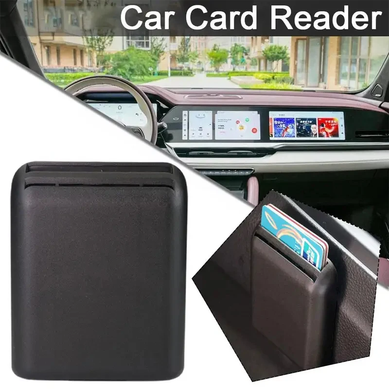 Caixa de Armazenamento Multifuncional para Carro, Suporte para Cartões e Bilhetes, Organizador de Carro, Acessórios para Interior de Carro