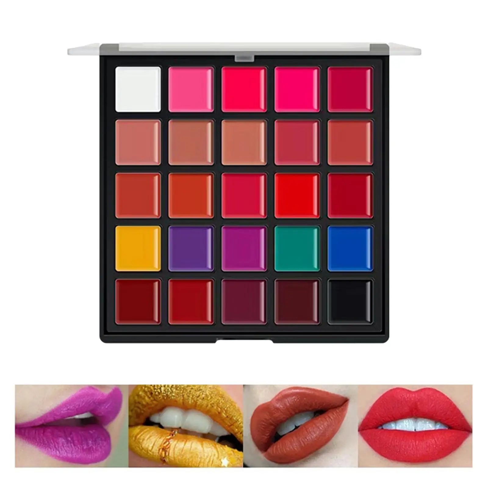 2 Lippenstiften Palet Matte Hydraterende Verfraaien Zachte Gladde Cosmetica Veelkleurige Lipgloss Palet Voor Vrouwen Meisjes Make-Up Kit