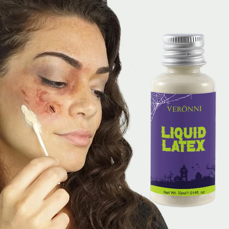 Maquillage en Latex liquide à séchage rapide pour Halloween, SFX multifonctionnel adapté aux rides, maquillage Beige clair pour couvrir les cicatrices et les rides