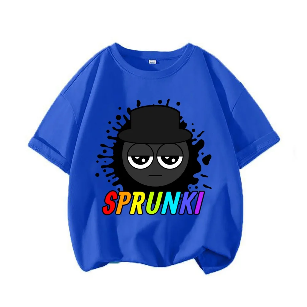 

Rhythm Box Sprunki Summer Casual Fashion T-shirt Hip Hop Style Printed Round Neck Short Sleeve Unisex Fashionable Clothing