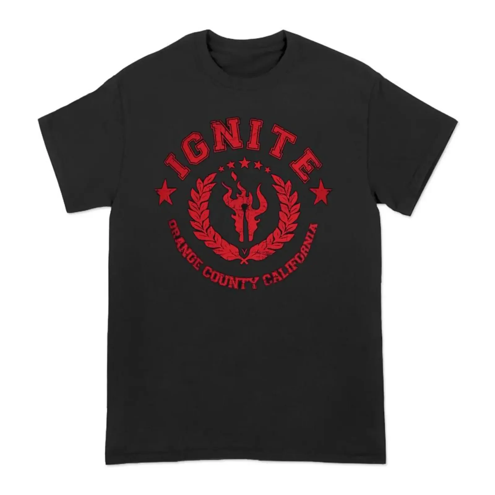 Ignite College T Shirt Band Melodic hardcore vintage Washed Breathable Slightly Top For Everyday Wear Comfortable Versatile