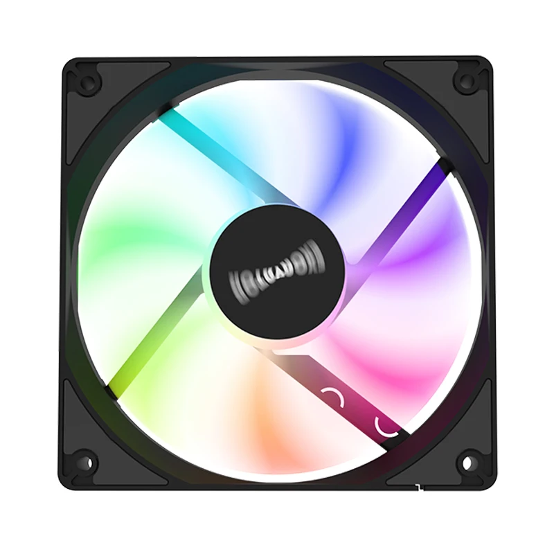 Wentylator obudowy komputera 120 mm 12 V RGB Cyclic Mirror Efekt świetlny do komputera stacjonarnego Rozpraszanie ciepła Kolorowe wewnątrz i na zewnątrz Świecące — zdjęcie 3