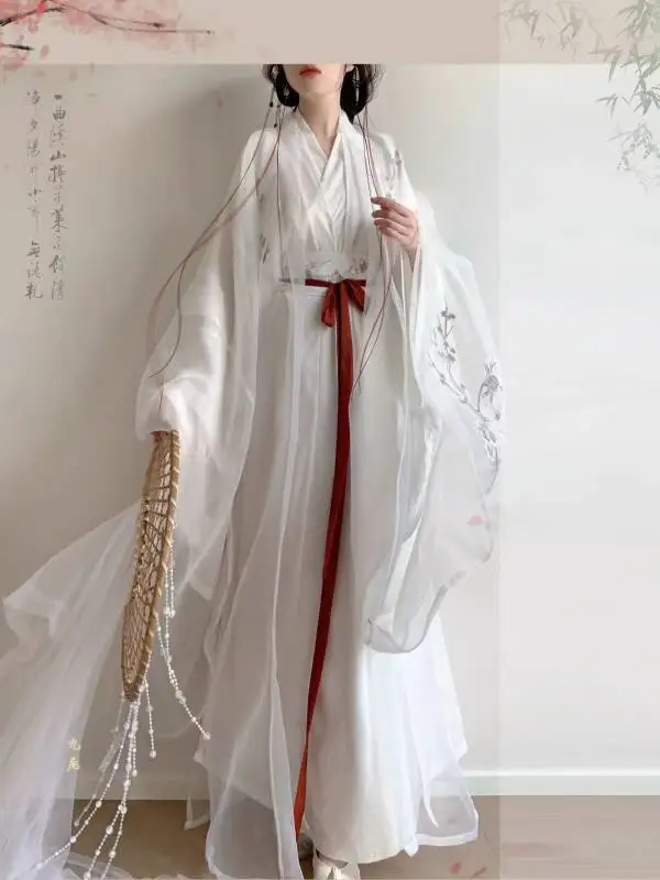 

New Big Sleeved Shirt Heavy Industry Embroidery Daily Clear Super Immortal Hanfu Women Fiesta Carnival Halloween Cos Cosplay