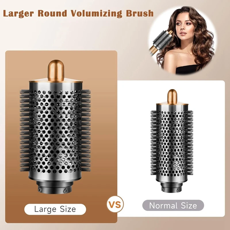 Brosse volumisante ronde pour Dyson Airwrap Dream, grande brosse, pelucheuse et volumisante pour le style