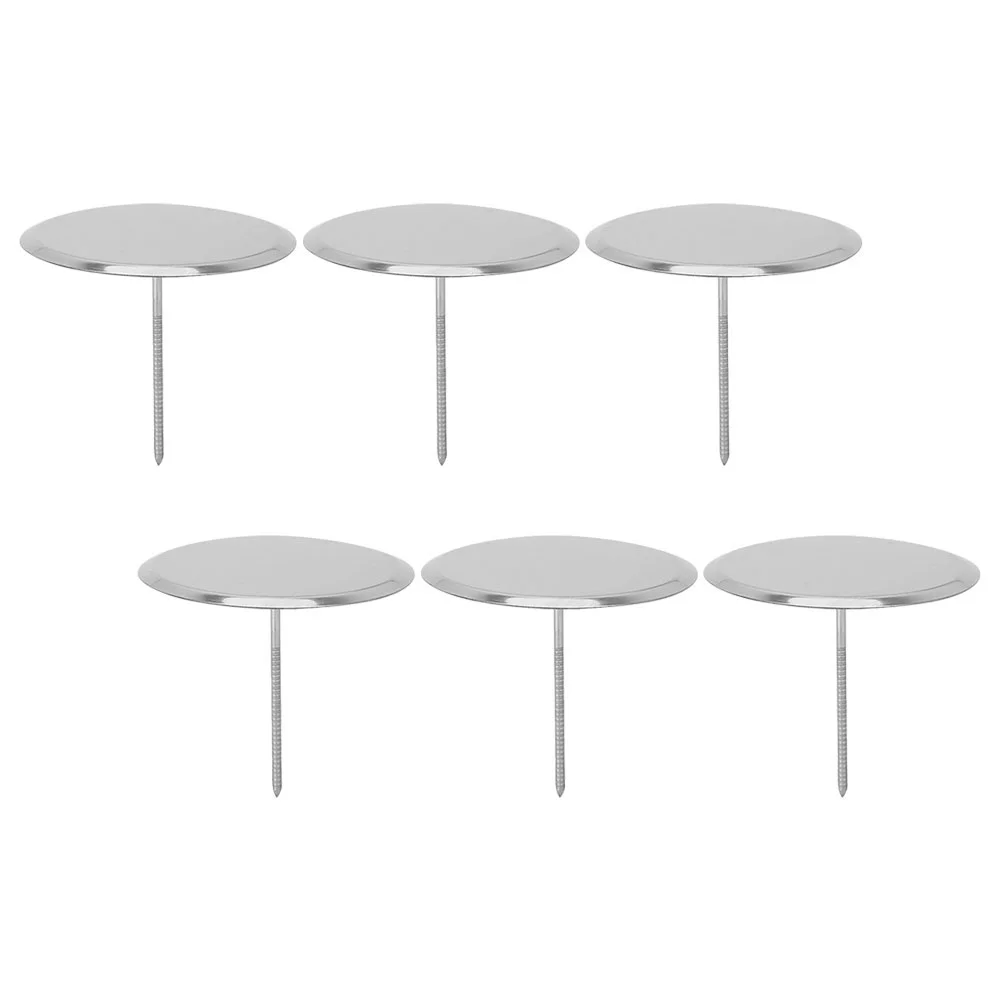 6 Pcs Stainless Steel Mounting Nails Flower Piles Decor Manicure Tools Pastry for Roses Cake Dessert Decorative Metal Cupcake