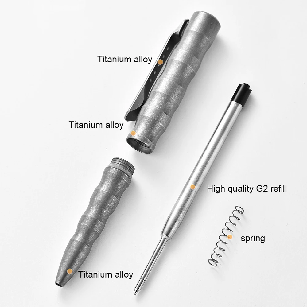 Titanium Portable Bolt Decompression Signature Pen Pioneer Personalizes Self-defense EDC Broken Window High-end Tactical Pen