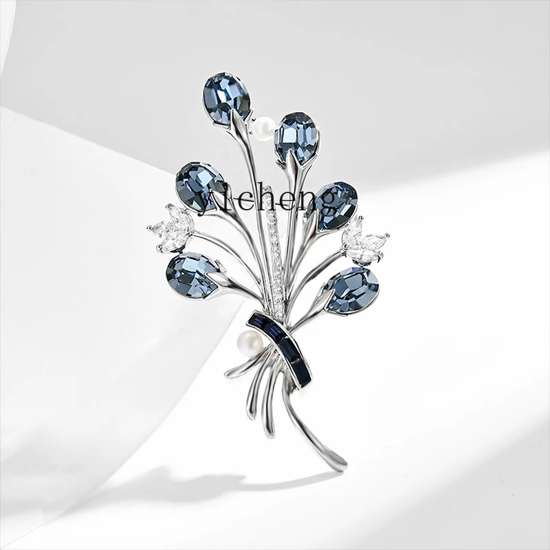 

XL high-end exquisite pearl flower brooch women's light luxury personalized versatile accessories